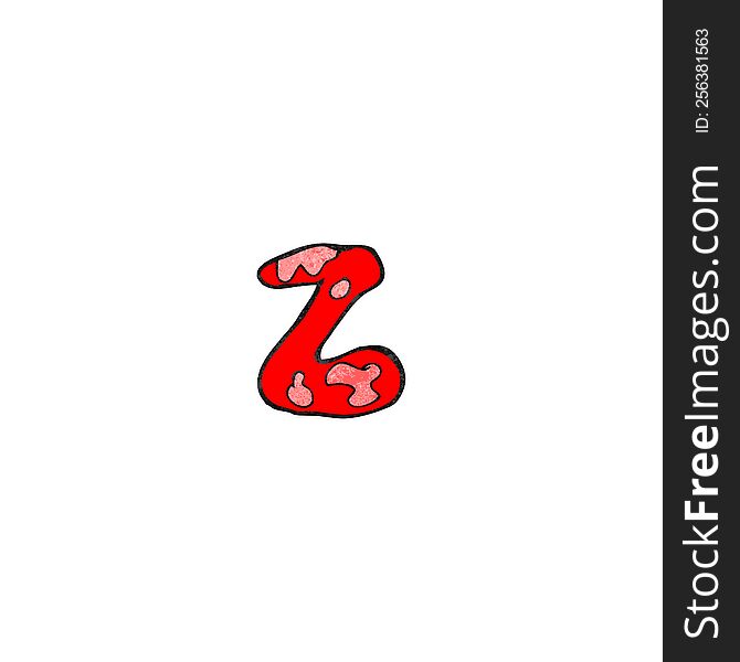 child\'s drawing of the letter z