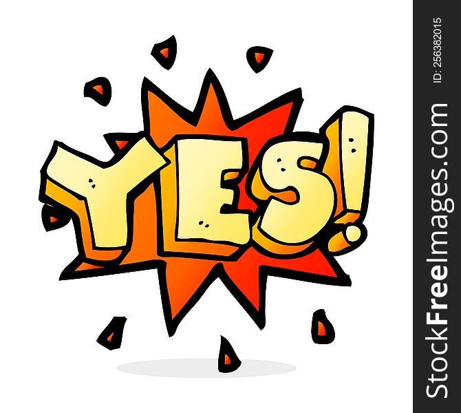 Cartoon Yes Symbol