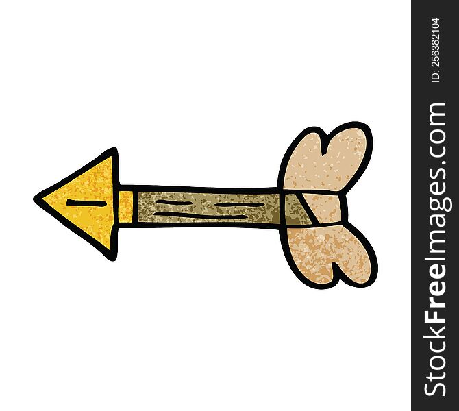 cartoon doodle arrow flying