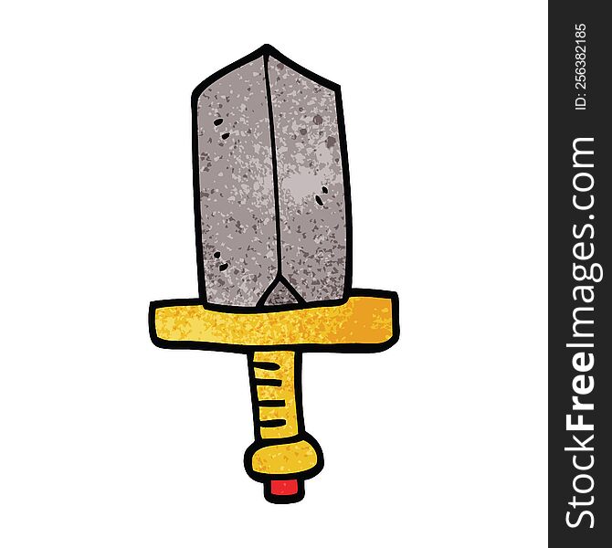 Cartoon Doodle Jeweled Dagger