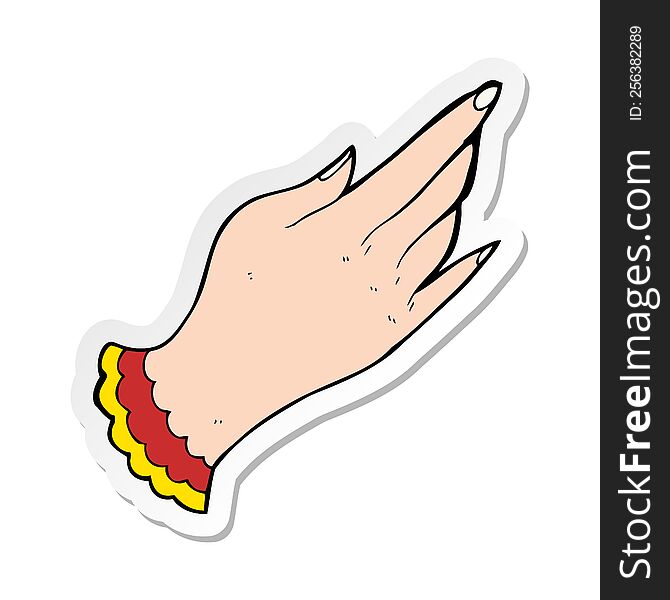 Sticker Of A Cartoon Tattoo Hand Symbol