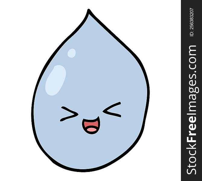 cartoon raindrop