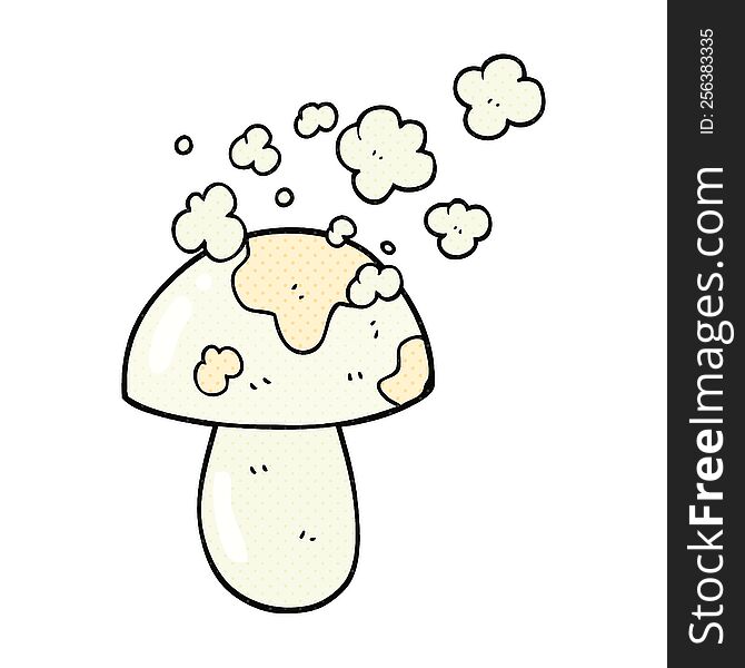 freehand drawn cartoon mushroom