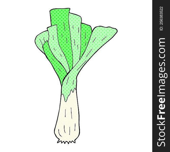 freehand drawn cartoon leek