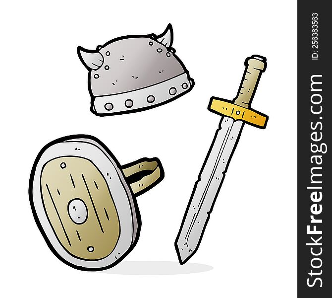 cartoon medieval warrior objects