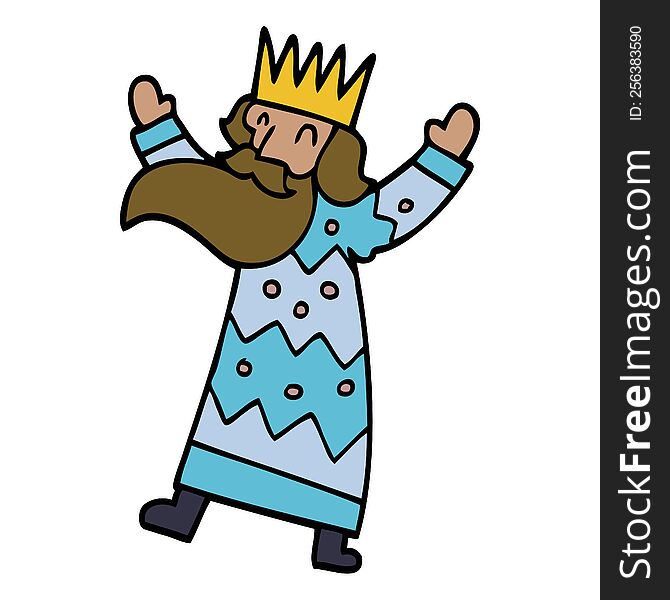 cartoon doodle jolly king