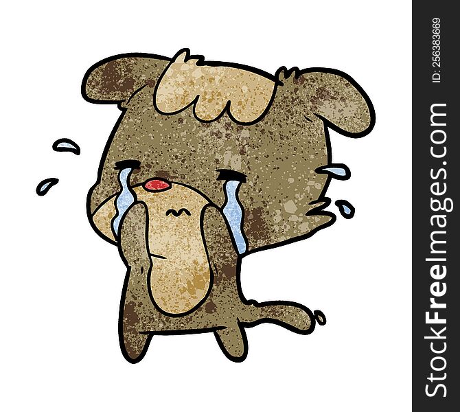 cartoon sad dog crying. cartoon sad dog crying