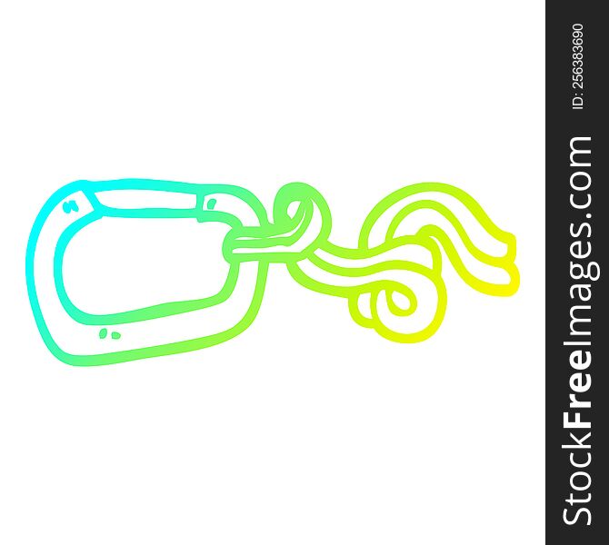 Cold Gradient Line Drawing Cartoon Clip And Rope