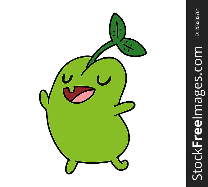 Cartoon Kawaii Cute Sprouting Bean