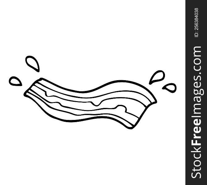 line drawing cartoon bacon