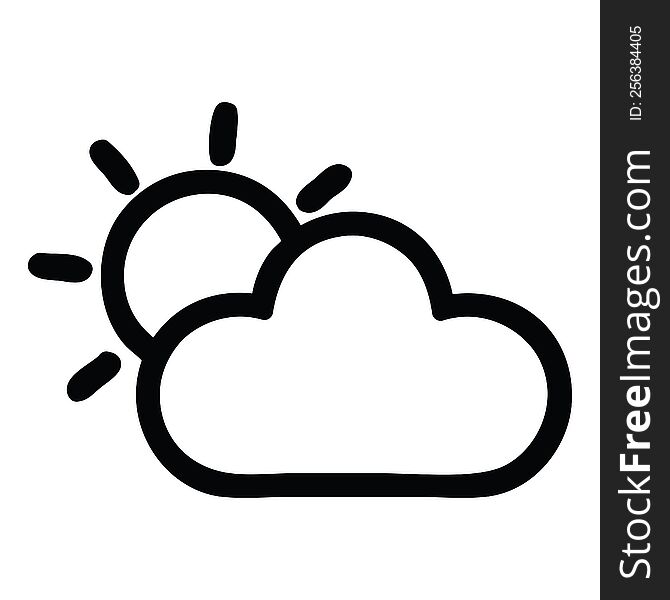 sun and cloud icon symbol