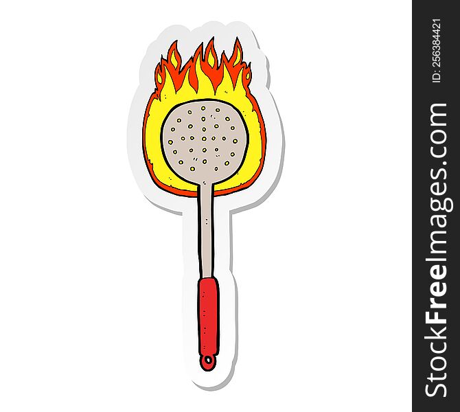 Sticker Of A Cartoon Kitchen Utensil