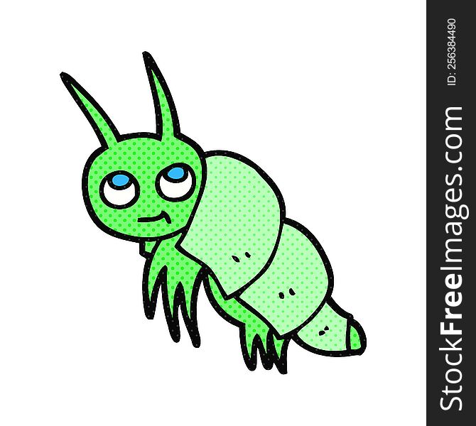 freehand drawn cartoon little bug