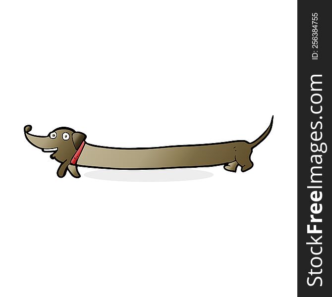 cartoon dachshund