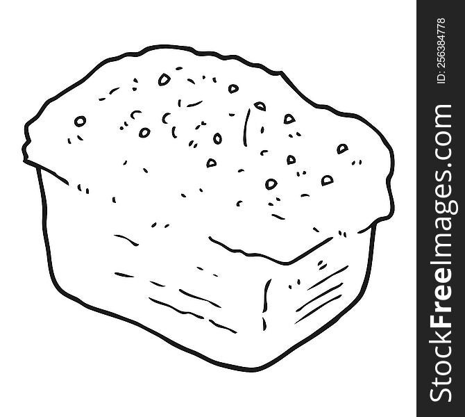 Black And White Cartoon Bread