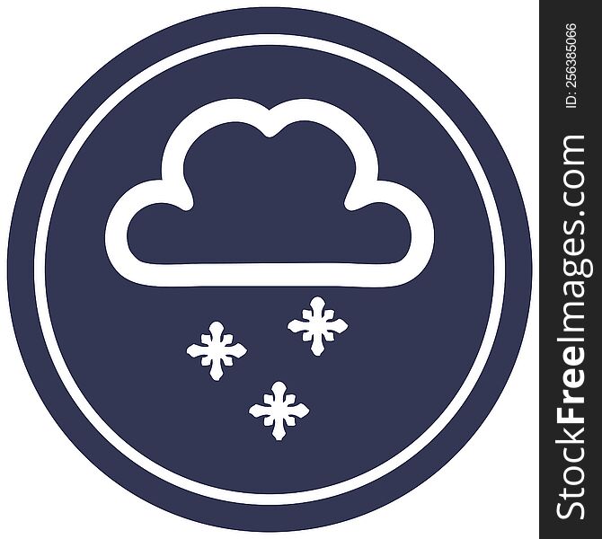 Snow Cloud Circular Icon