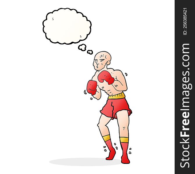 Thought Bubble Cartoon Boxer