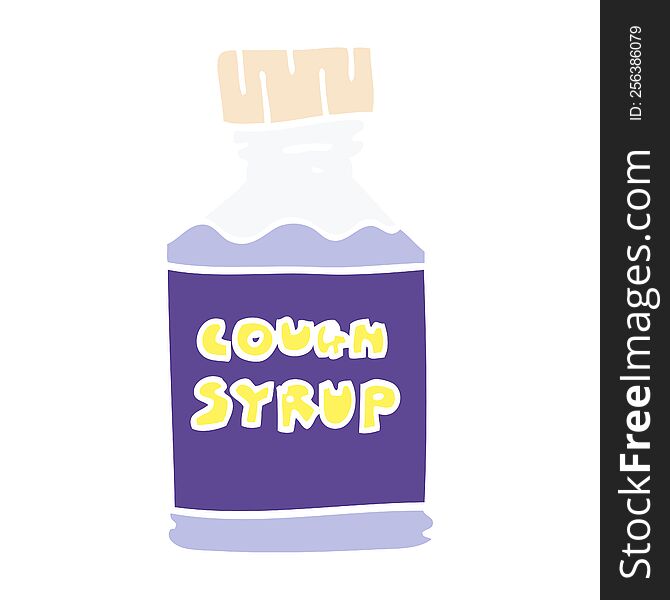 cartoon doodle cough syrup