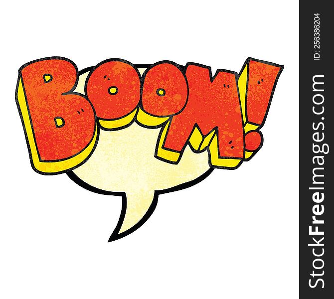 speech bubble textured cartoon boom