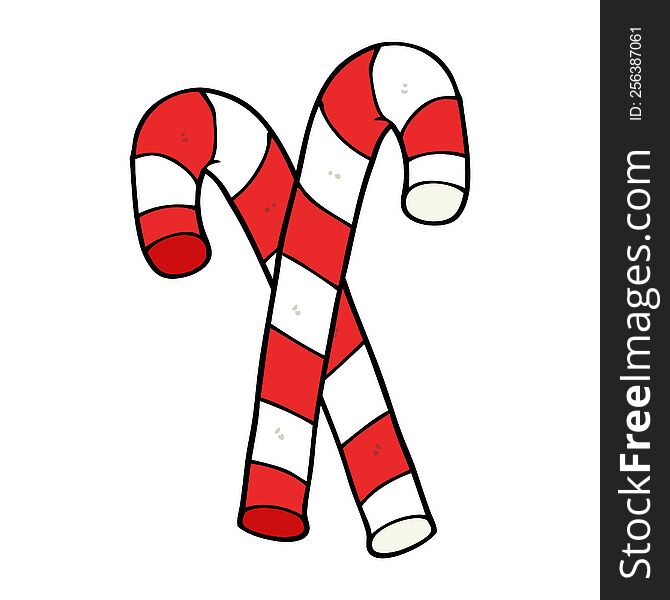 Cartoon Candy Canes