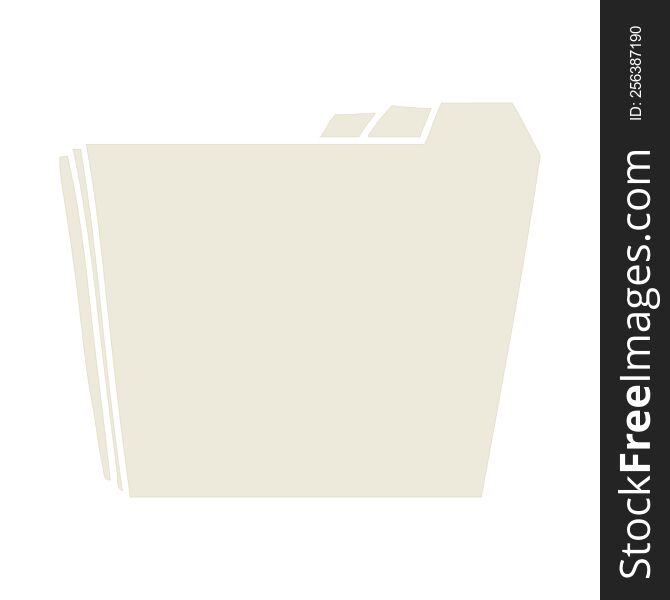flat color style cartoon business folders