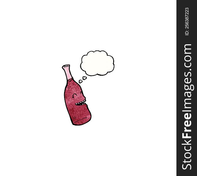 Red Wine Bottle With Speech Bubble