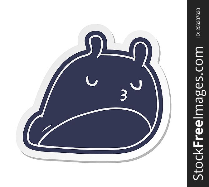Cartoon Sticker Kawaii Fat Cute Slug