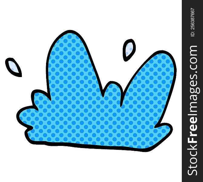 cartoon doodle water splash