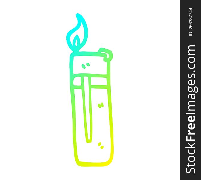 Cold Gradient Line Drawing Cartoon Disposable Lighter