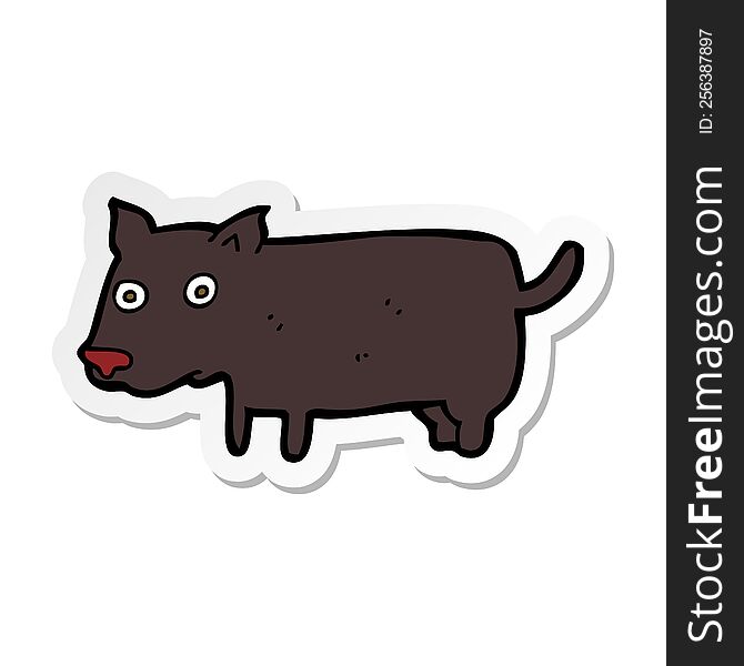 sticker of a cartoon little dog