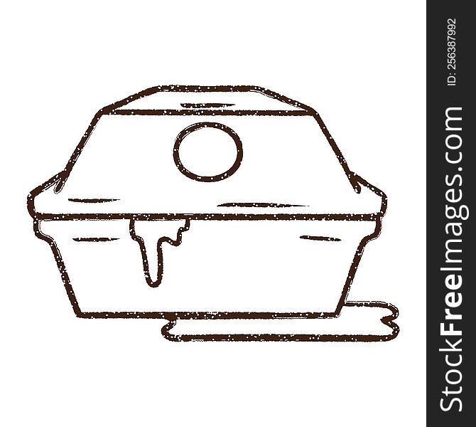 Takeout Box Charcoal Drawing