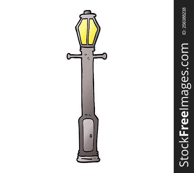 vector gradient illustration cartoon lamp post