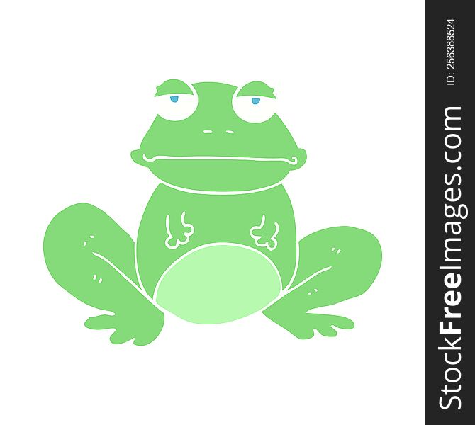 flat color illustration of frog. flat color illustration of frog
