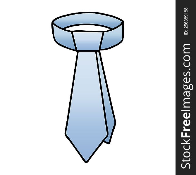 Quirky Gradient Shaded Cartoon Neck Tie
