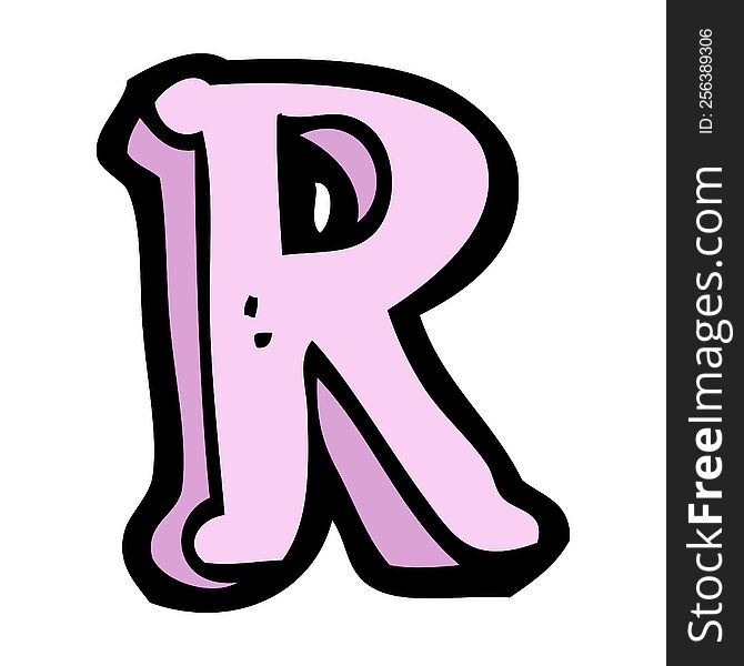 cartoon letter R