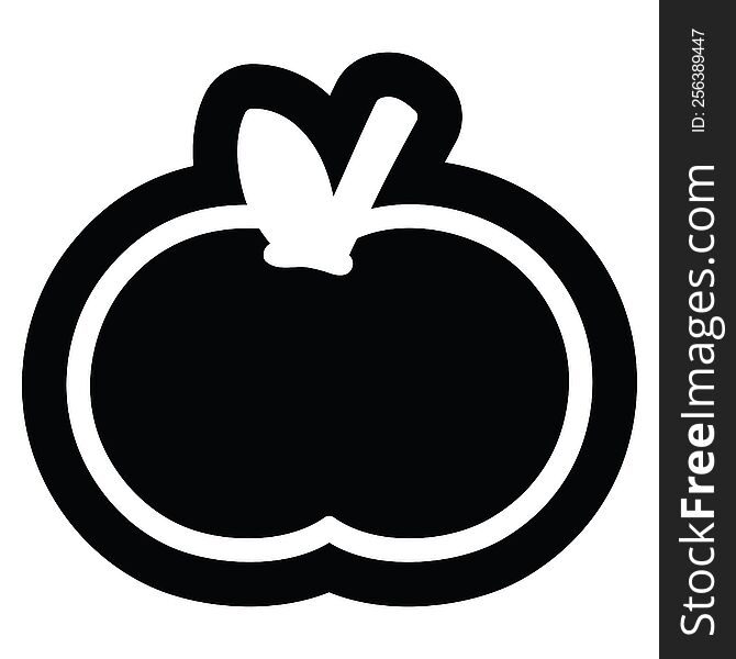 organic apple icon symbol