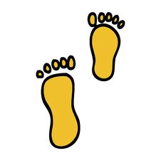 Hand Drawn Doodle Style Cartoon Foot Prints Stock Photo Hand Drawn Doodle Style Cartoon Foot Prints Stock Photo