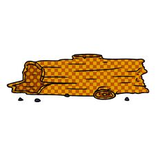 Free Cartoon Doodle Of A Tree Log Stock Photo - 256396480