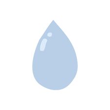 Flat Color Style Cartoon Water Droplet Stock Image