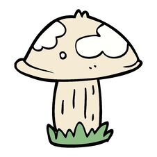 Cartoon Doodle Wild Mushroom Royalty Free Stock Photography