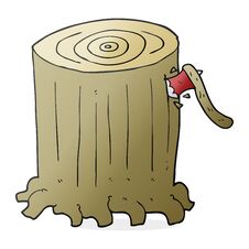 Free Cartoon Big Tree Stump Stock Images - 256397564