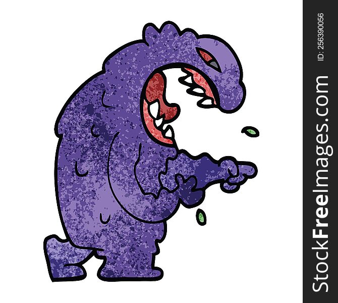 Cartoon Doodle Halloween Monster