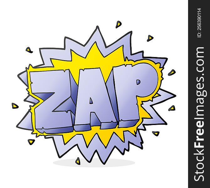 Cartoon Zap Explosion Sign