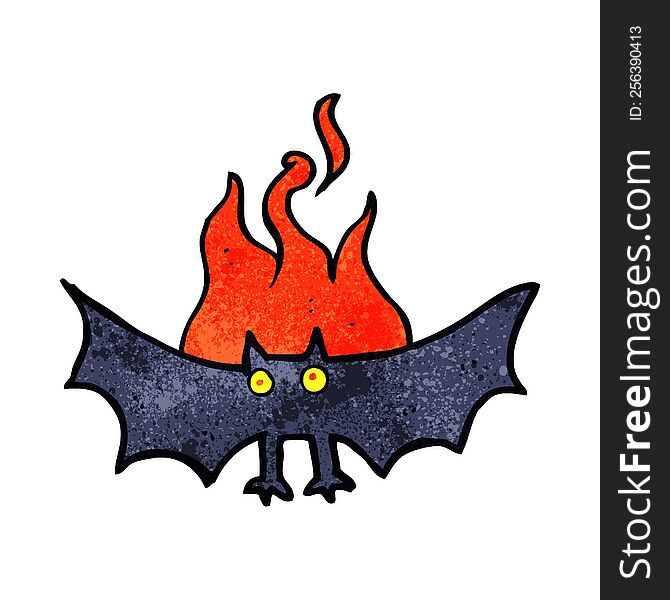 Cartoon Spooky Vampire Bat