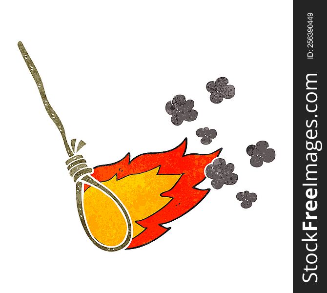 Retro Cartoon Hangman S Noose On Fire