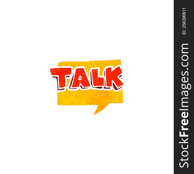 Retro Cartoon Talk Symbol