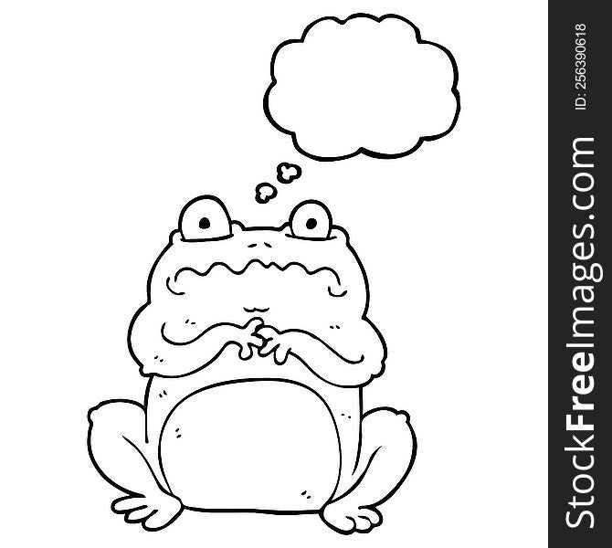 Thought Bubble Cartoon Funny Frog