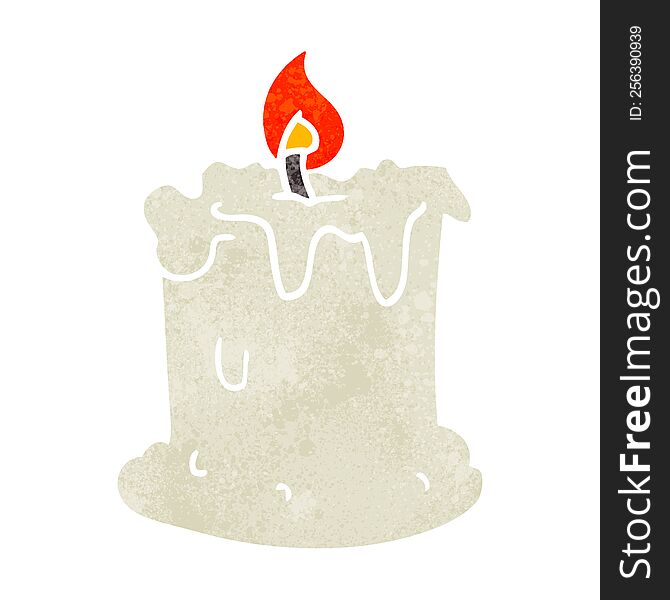 Retro Cartoon Dribbling Candle