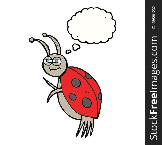 Thought Bubble Cartoon Ladybug