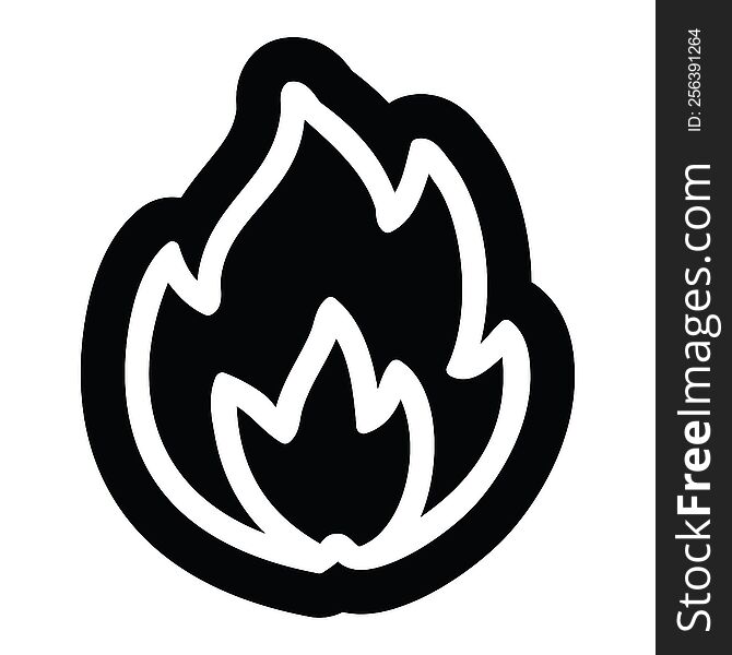 simple flame icon symbol